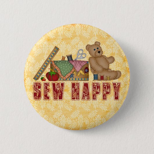 Sew Happy Ronde Button 5,7 Cm (Voorkant)