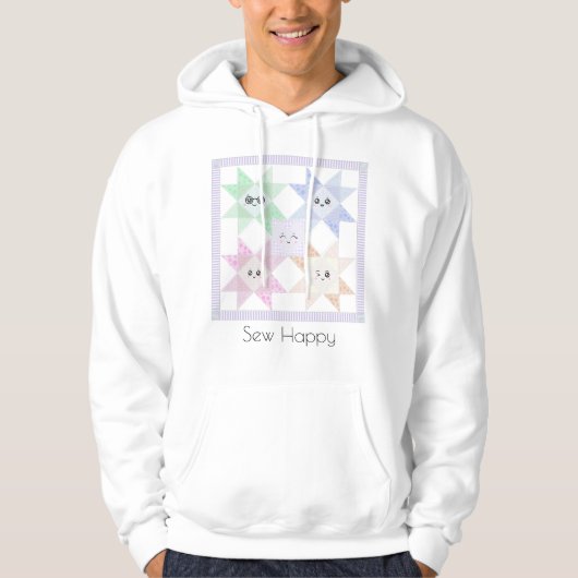 Sew Happy trui Hoodie (Voorkant)