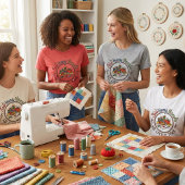 Sew Many Threads So Little Time Crafty Sewing Pun Tri-Blend Shirt