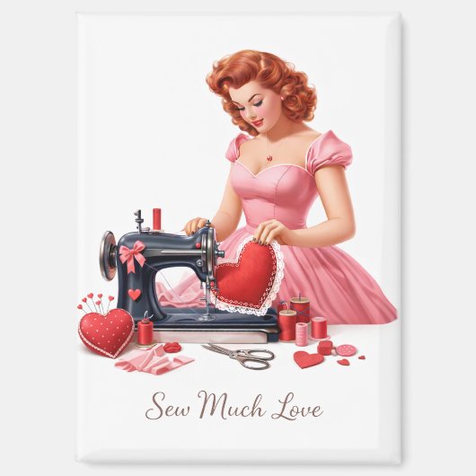 Sew Much Love Vintage Sewing Magnet (Voorkant)
