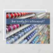 Sew Ready for Retirement Invitation Kaart (Voorkant / Achterkant)