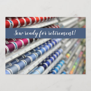 Sew Ready for Retirement Invitation Kaart