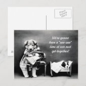 "Sew-Sew"-tijd  briefkaart (Voorkant / Achterkant)