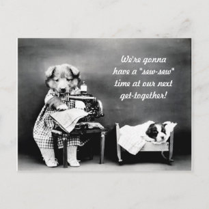 "Sew-Sew"-tijd  briefkaart