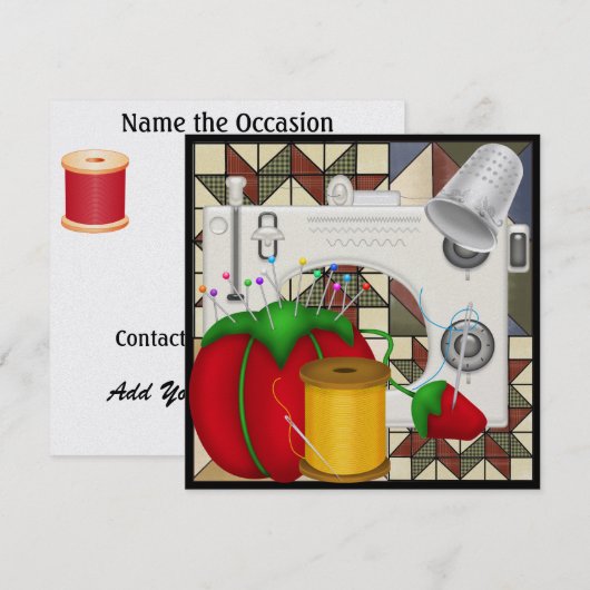 Sew So Pretty Invices SRF Kaart (Voorkant / Achterkant)