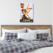 Sewa German Vintage Poster teruggezet Canvas Afdruk (Insitu (Slaapkamer))