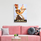 Sewa German Vintage Poster teruggezet Canvas Afdruk (Insitu (Woonkamer))