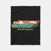 Sewanee Tennessee Nature Outdoor Hiking Retro  Fleece Deken (Voorkant)