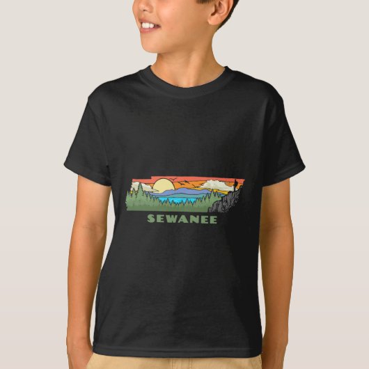 Sewanee Tennessee Nature Outdoor Hiking Retro  T-shirt (Voorkant)