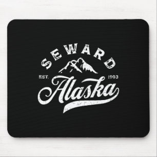 Seward Alaska Ak Vintage Bergen Gezinsvakantie Muismat