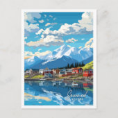 Seward Alaska Art vintage reisillustratie Briefkaart (Voorkant)