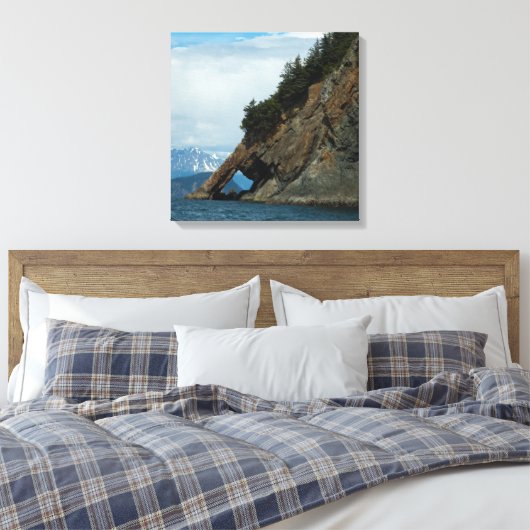 Seward Alaska Harbour - Een fijne Art-printer Canvas Afdruk (Insitu (Slaapkamer))