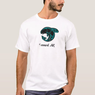 Seward Alaska Native American Tribal Orca Killer W T-shirt