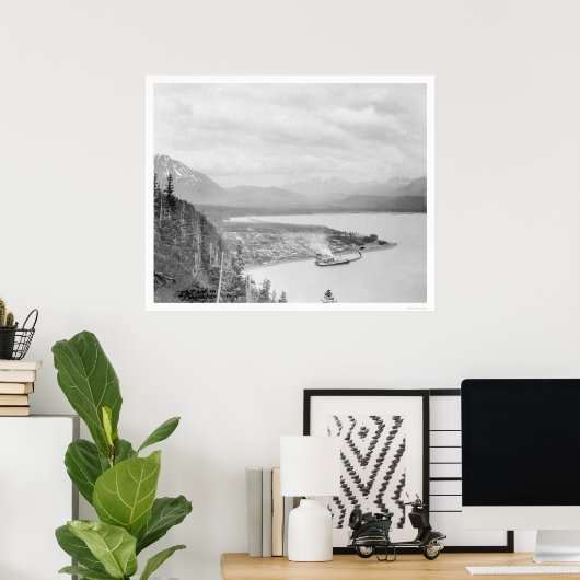 Seward, Alaska Panorama 1918 Poster (Thuiskantoor)