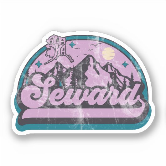 Seward, Alaska Sticker (Voorkant)