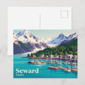 Seward, Alaska VS Briefkaart (Voorkant / Achterkant)
