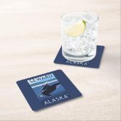 Seward, AlaskaOrca en Calf Scene Kartonnen Onderzetters (Insitu)