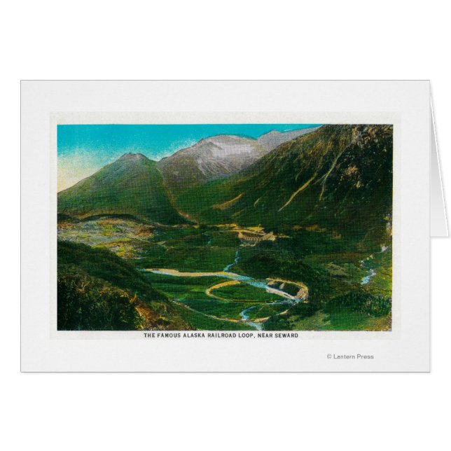 Seward, beroemde Spoorweg Loop Alaska (Voorkant Horizontaal)