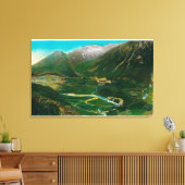 Seward, beroemde Spoorweg Loop Alaska Canvas Afdruk (Insitu (Woonkamer))