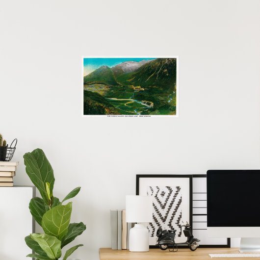 Seward, beroemde Spoorweg Loop Alaska Poster (Thuiskantoor)