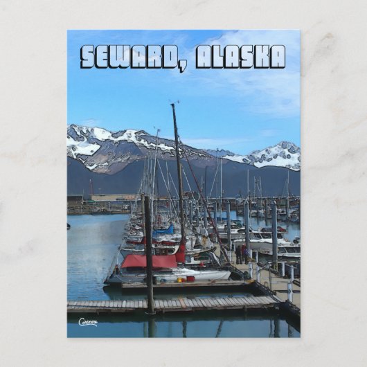 Seward Boat Harbour 1 — Briefkaart (Voorkant)