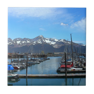 Seward Boat Harbour - Kleine keramische tegel Tegeltje