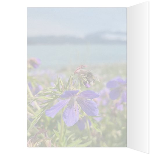 Seward Geranium - 5" x 7" Art Kaart (Binnen (Links))