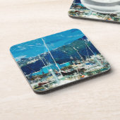 Seward Harbour Alaska Abstract Impressionisme Drankjes Onderzetter (Linkerzijde)