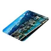 Seward Harbour Alaska Abstract Impressionisme Magneet (Linkerzijde)