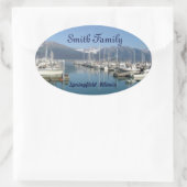 Seward Harbour, Alaska Ovale Sticker (Tas)