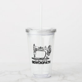 Sewciopath Antique Sewing Machine Fun Acryl Drinkbeker