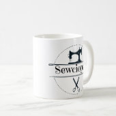 Sewciopath, grappig naai cadeau koffiemok (Voorkant rechts)