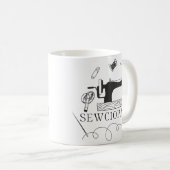 Sewciopath Grappig Naailiefhebber Cadeau-idee Koffiemok (Voorkant rechts)