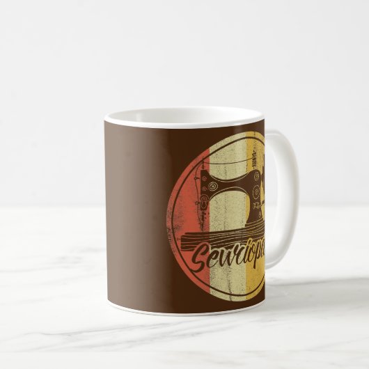 Sewciopath Seamstress Embroider Koffiemok (Voorkant rechts)