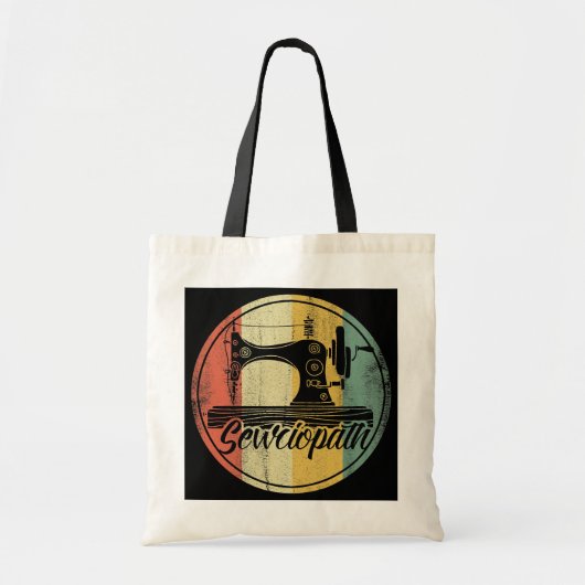 Sewciopath Seamstress Embroider Tote Bag (Voorkant)