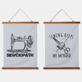 Sewciopath Sewing Keeps Me Mended Fun Hangend Wandkleed