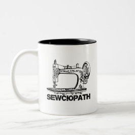 Sewciopath Sewing Keeps Me Mended Fun Tweekleurige Koffiemok