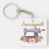 Sewciopath (sociopaat)  naaimachine sleutelhanger (voorkant)