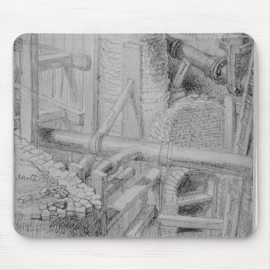 Sewer Building in Bloomsbury, Londen, 1845 Muismat (Voorkant)