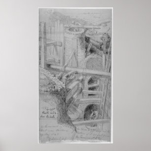 Sewer Building in Bloomsbury, Londen, 1845 Poster