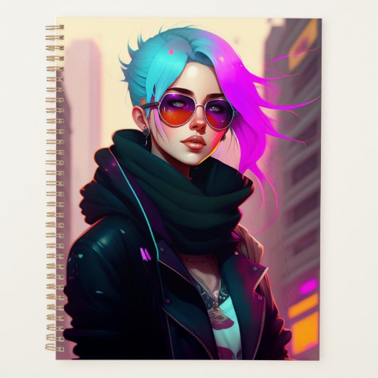 Sewer Emo Punk Lady Planner (Voorkant)