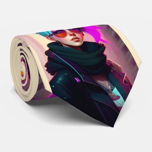 Sewer Emo Punk Lady Stropdas (Opgerold)