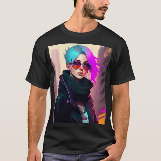 Sewer Emo Punk Lady T-shirt (Voorkant)