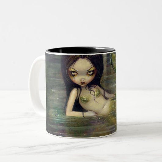 "Sewer Mermaid"-Mok Tweekleurige Koffiemok (Voorkant links)