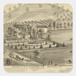 Sewickley Pennsylvania Vierkante Sticker