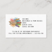 Sewing Alterations & Repairs Colorful Eclectic Visitekaartje (Achterkant)