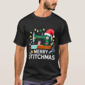 Sewing Christmas Xmas Quilting Merry Mas  T-shirt (Voorkant)