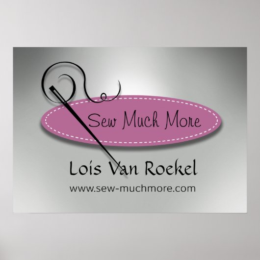 "Sewing Diva" — Seamstress, Dressmaker, Ontwerper Poster (Voorkant)