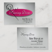 "Sewing Diva" — Seamstress, Dressmaker, Ontwerper Visitekaartje (Voorkant / Achterkant)