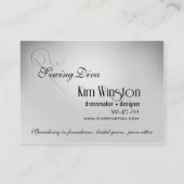 "Sewing Diva" — Seamstress, Dressmaker, Ontwerper Visitekaartje (Achterkant)